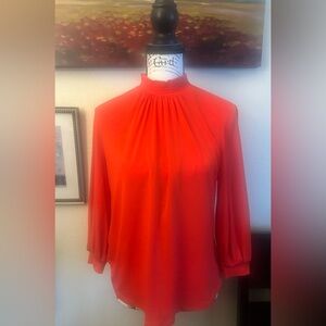 New York & Company Vibrant Red Blouse NWT